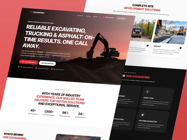 ROE Excavating project cover