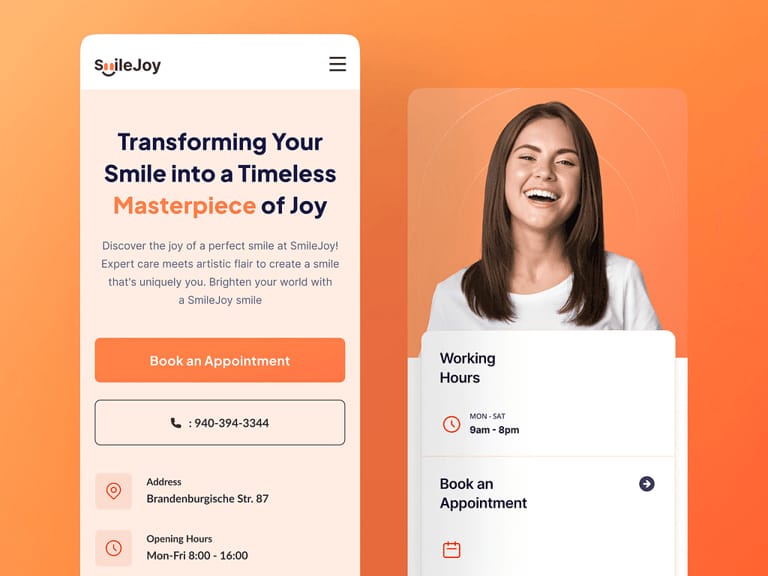 SmileJoy design mockup