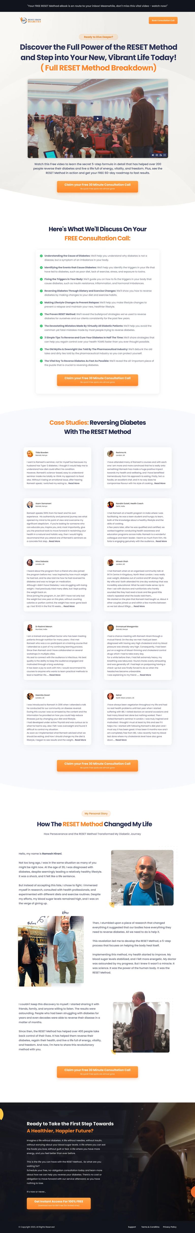 Reset Method full-page design
