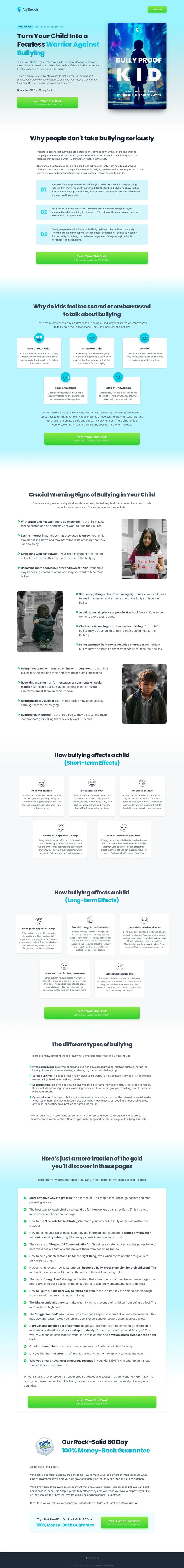 Bully Proof Kid full-page design